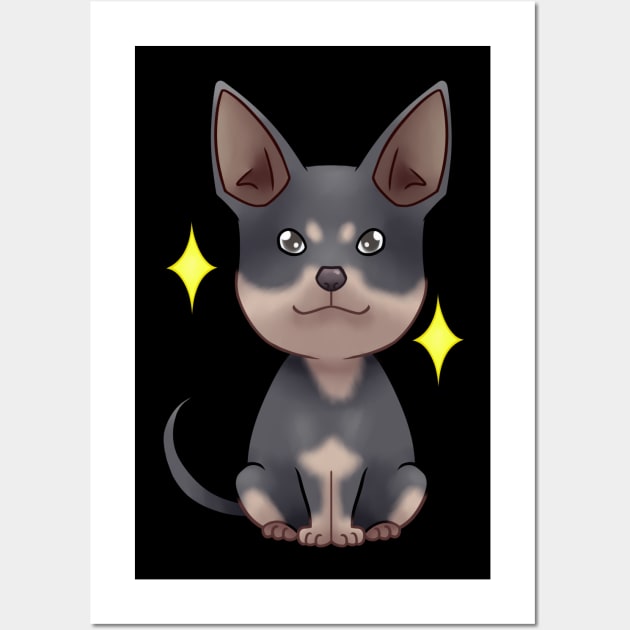 Chihuahua black tan Wall Art by LemonFur